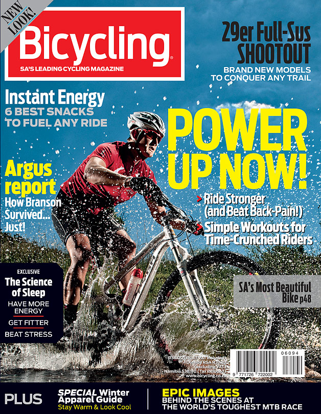 Bicycling magazine cover page