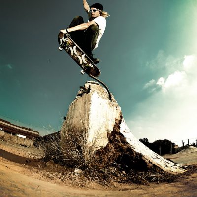 skateboarding action shot by action photographer Ben Bergh in south africa