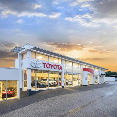 Toyota Dealership Building. Architectural Photography by Ben Bergh ZA