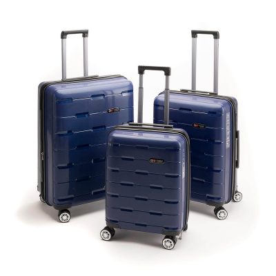 Blue hard-shell suitcase set of 3