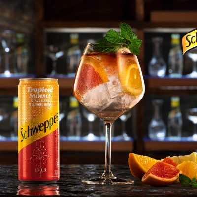 schweppes cocktail photography