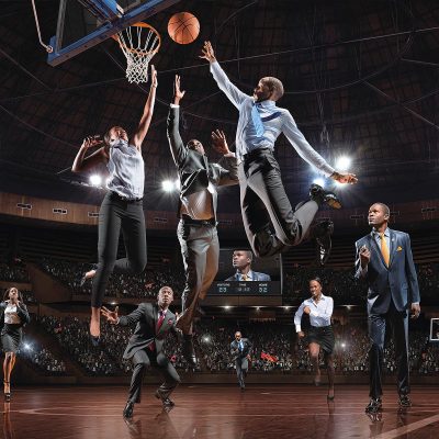Incredible Advertising Photography on Basketball Court by Professional SA Photographer Ben Bergh for Shiny People from Portugal