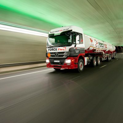 force fuel truck through tunnel