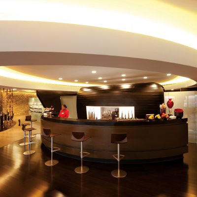South African Airways first class bar lounge